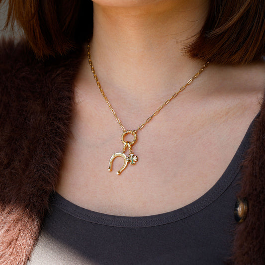 Manna Charm Builder Paperclip Chain Necklace