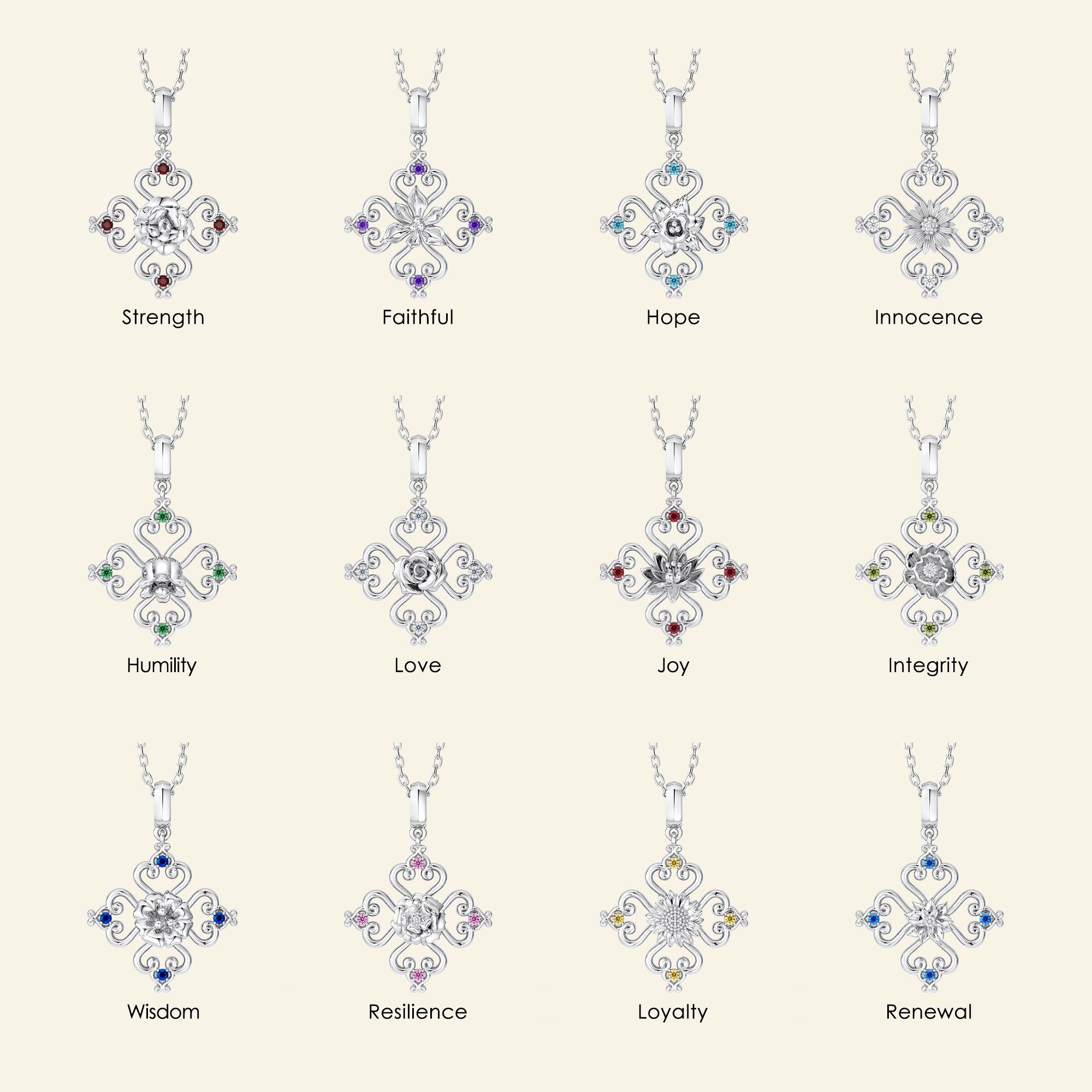 Sacred Bloom Love Birth Flower Necklace