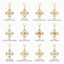 Sacred Bloom Heart Cross Birth Flower Necklace