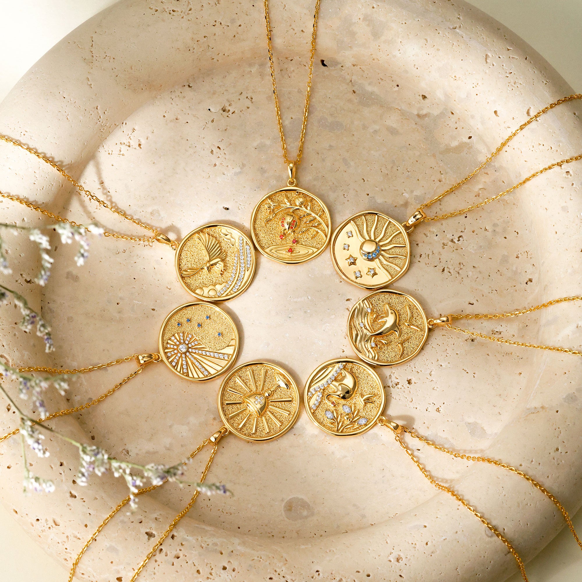 Promised Land III:Seven Days of Creation Medallion Necklace