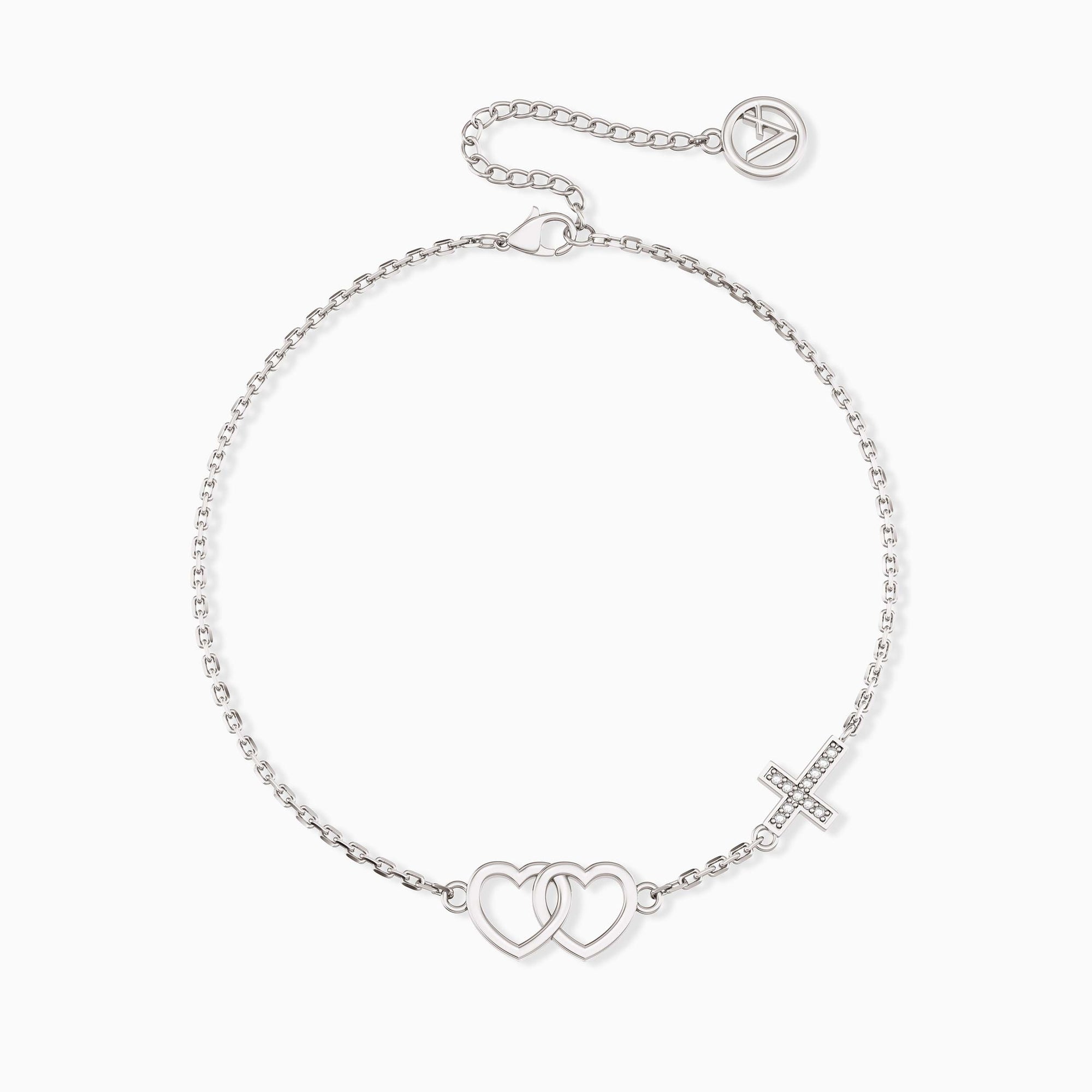 Interlocking Heart to Heart Bracelet - vanimy