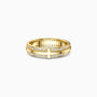 Narrow Pavé Zirconia Cross Band Ring - vanimy