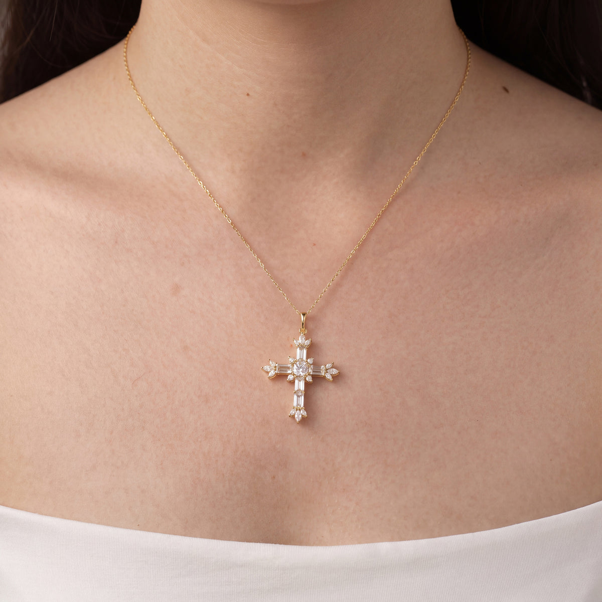 Lucia Cross Necklace