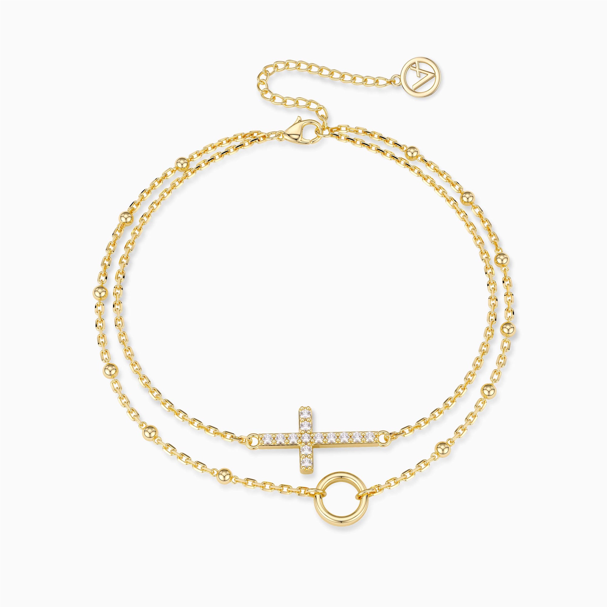Gold Layered Cross Bracelet - vanimy