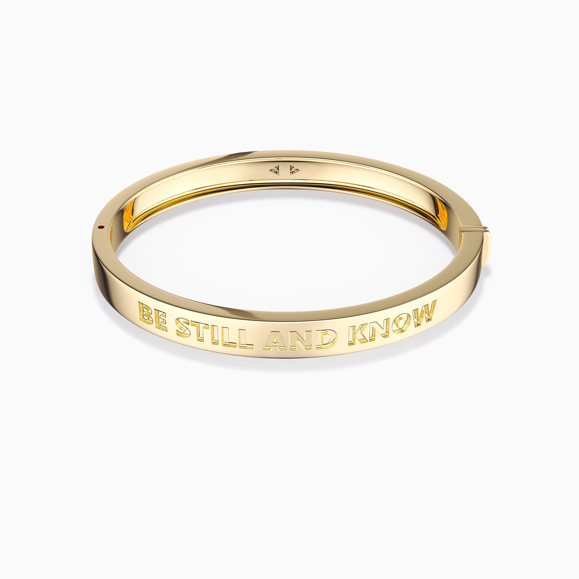 Be Still And Know Chevron Engraved Bangle - vanimy