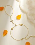 Byzantine Cross Birth Flower Hand Chain