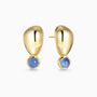Seren Droplet Gemstone Fluid Stud Earrings