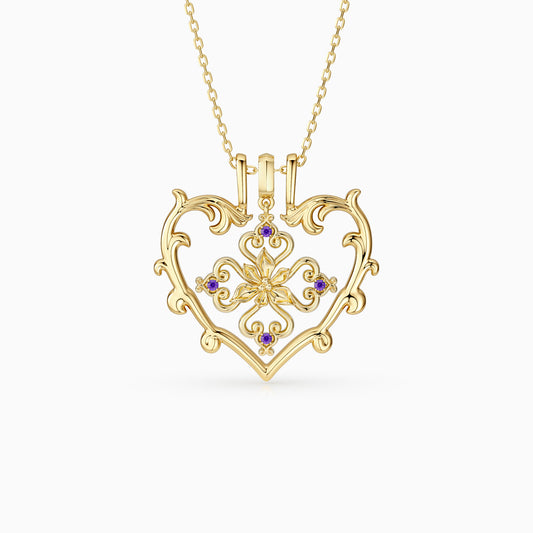 Sacred Bloom Iris Love Birth Flower Necklace Set