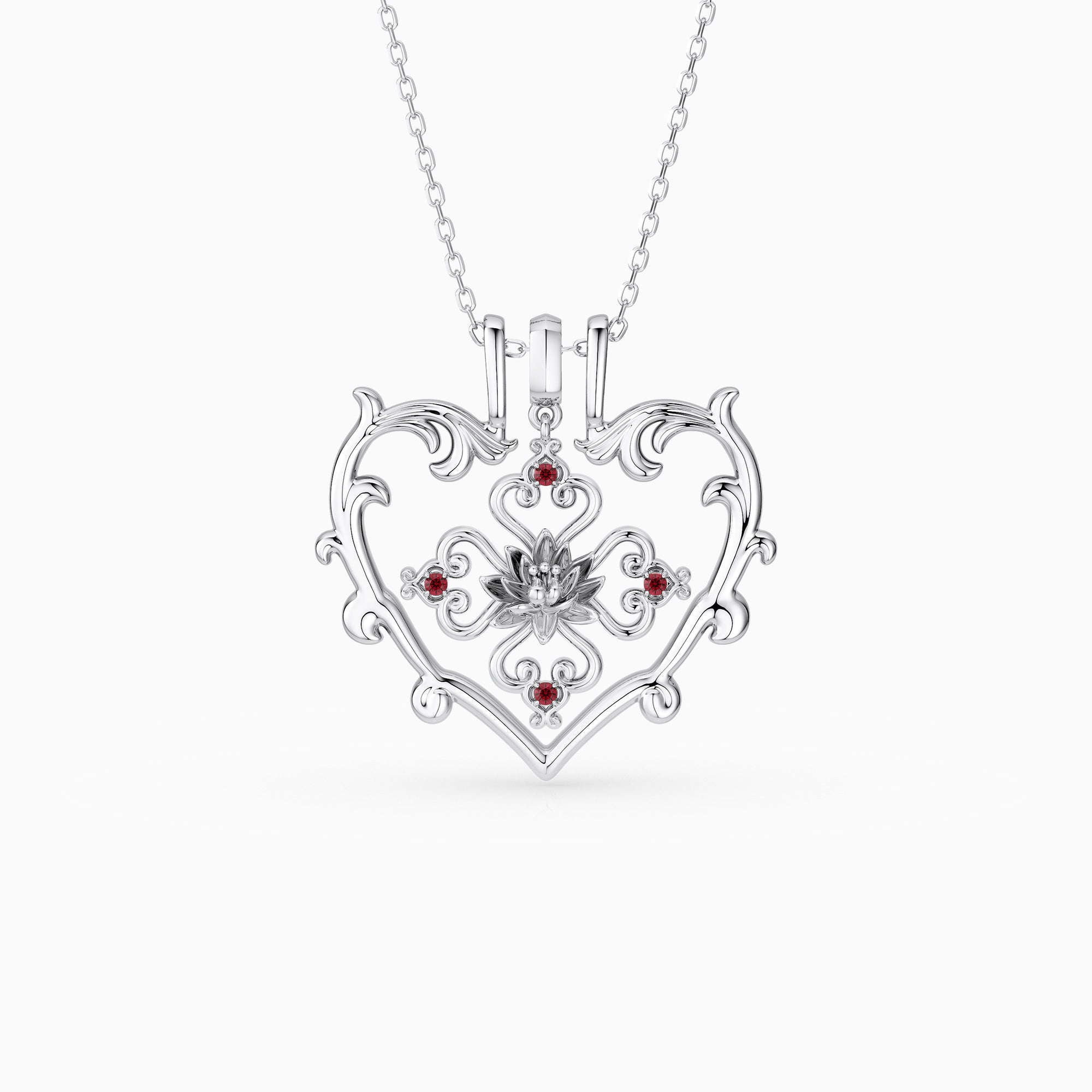 white lily necklace Sacred Bloom Water Lily Love Birth Flower Necklace Set