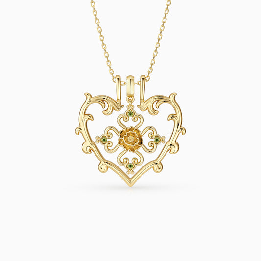 Sacred Bloom Poppy Love Birth Flower Necklace Set