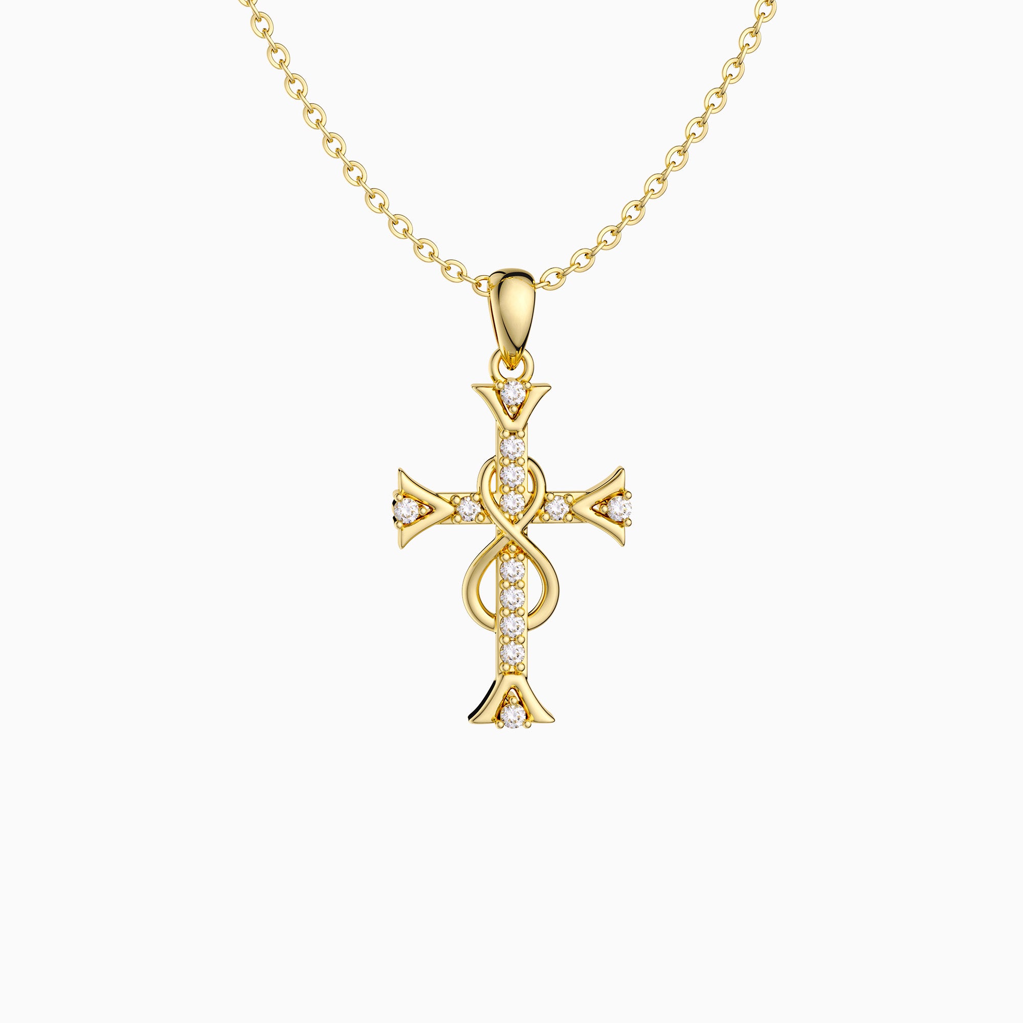 Infinity Sterling Silver Cross Necklace - vanimy