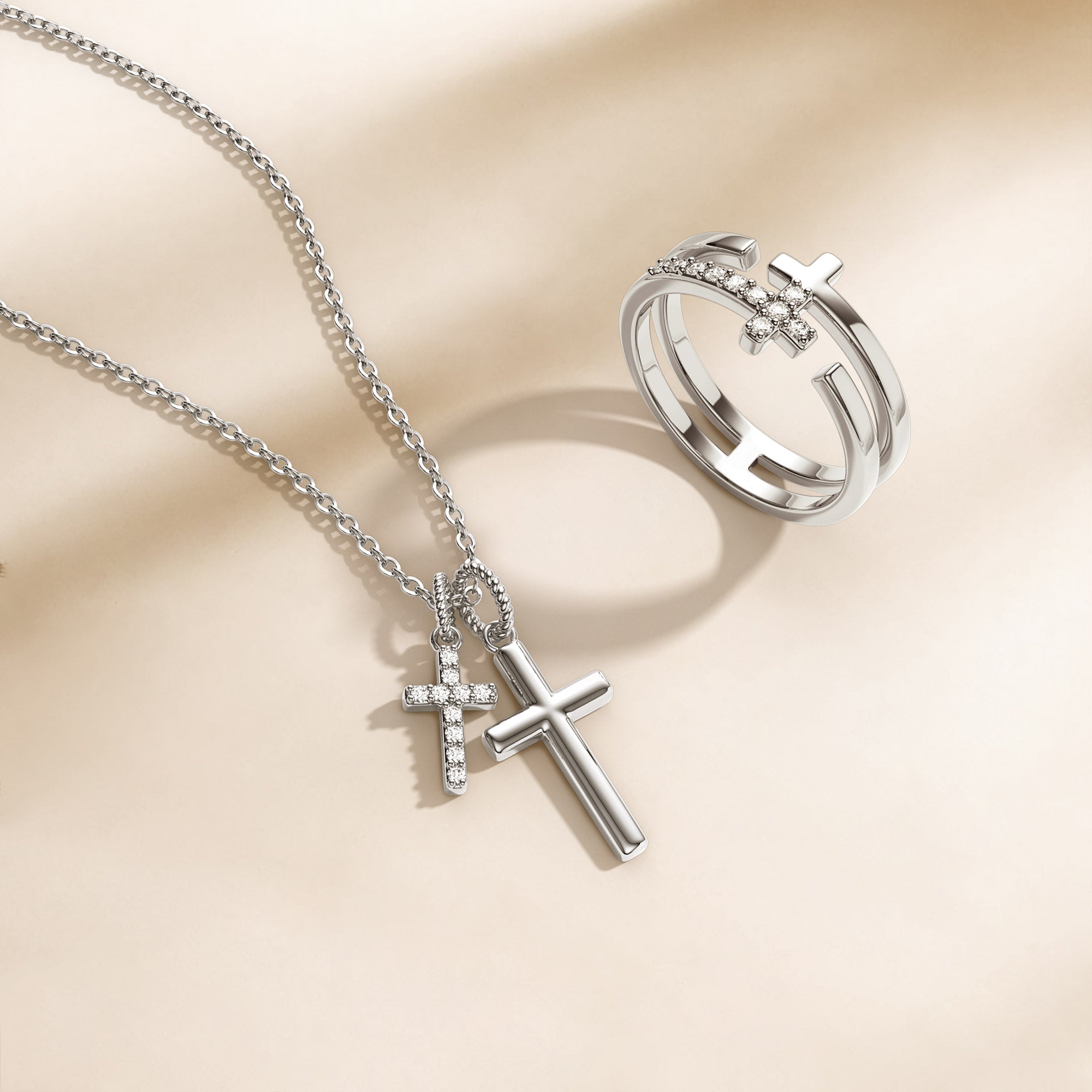 Tiered Cross Ring - vanimy