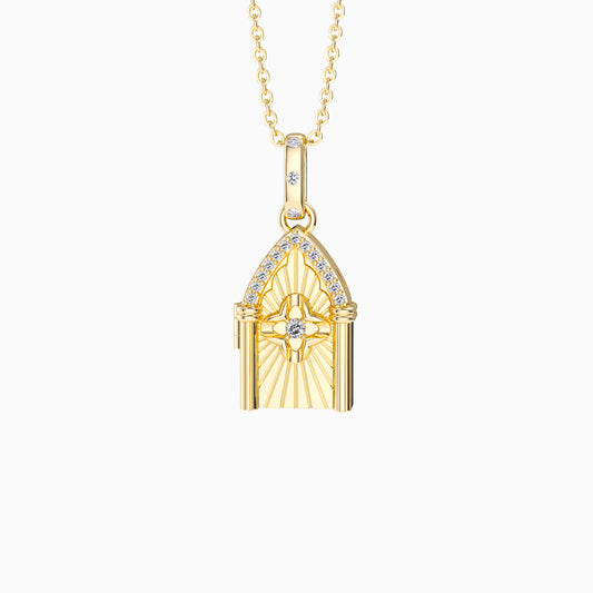 Open the Door to Church Four Leaf Clover Pendant - vanimy
