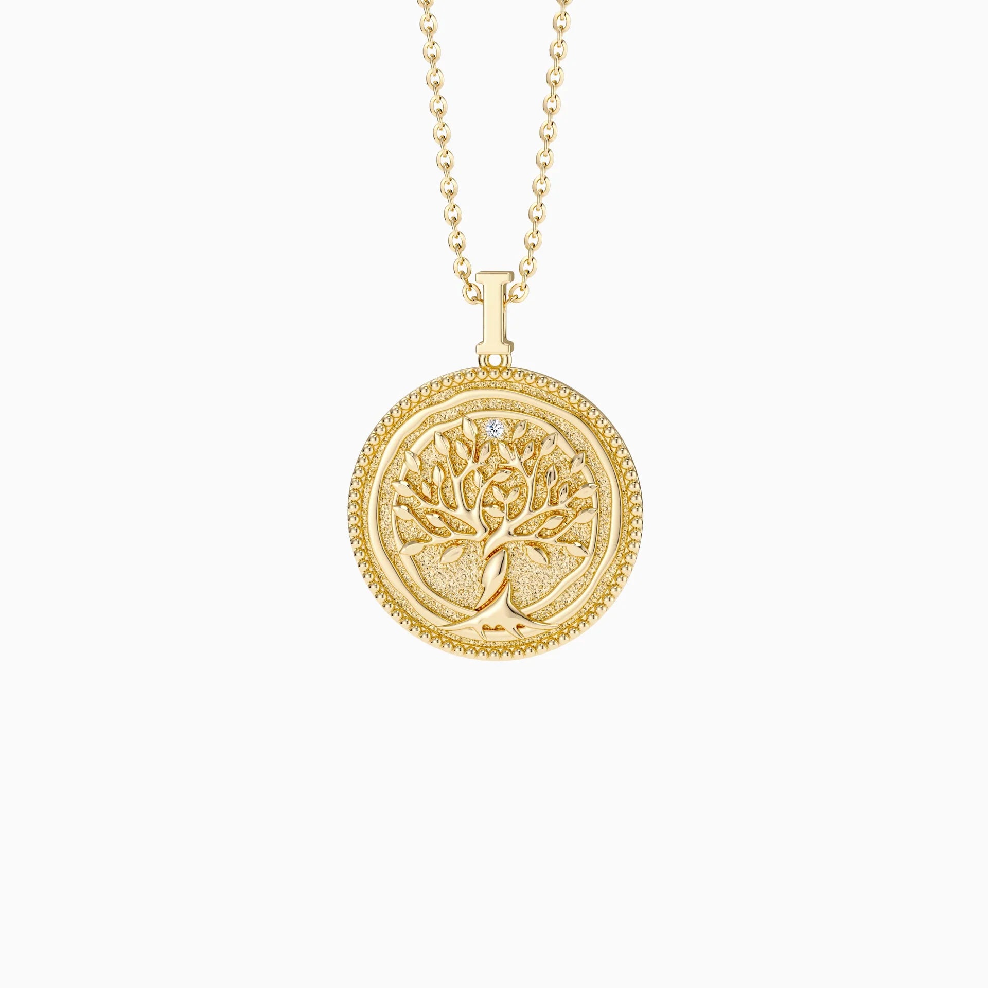 Halskette mit Amulett und Medaillon „Gelobtes Land, Baum des Lebens“