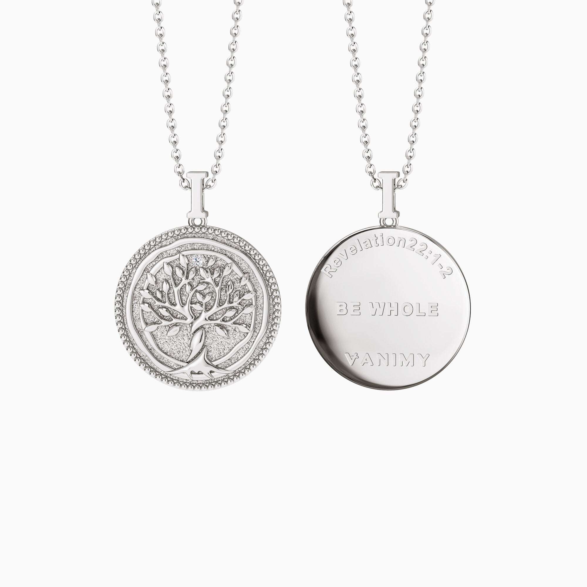 Promised Land Tree of Life Amulet Coin Medallion Necklace - vanimy