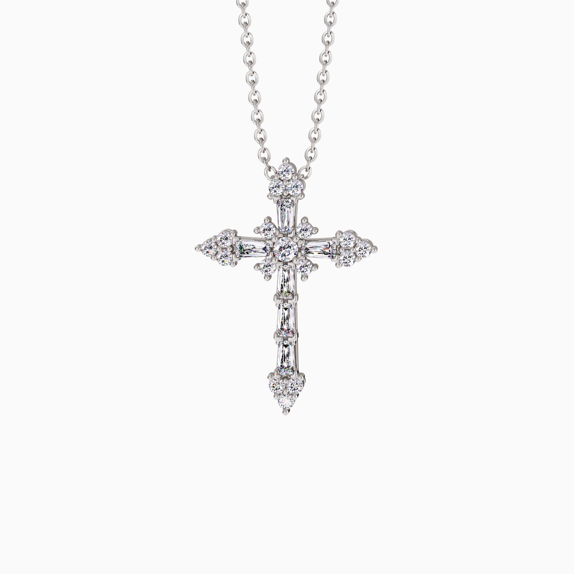 Byzantine Faith Cross Pendant Necklace - vanimy