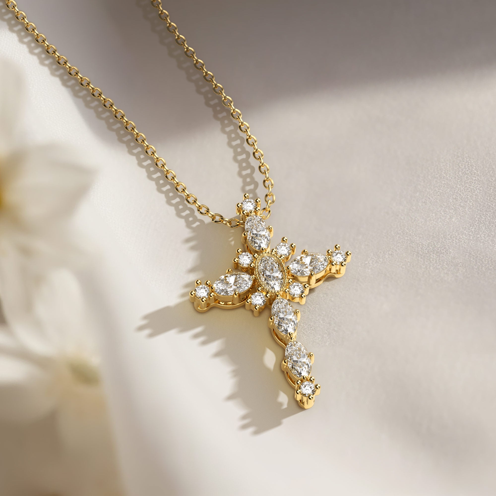 Byzantine Cross Amulet Pendant Necklace - vanimy
