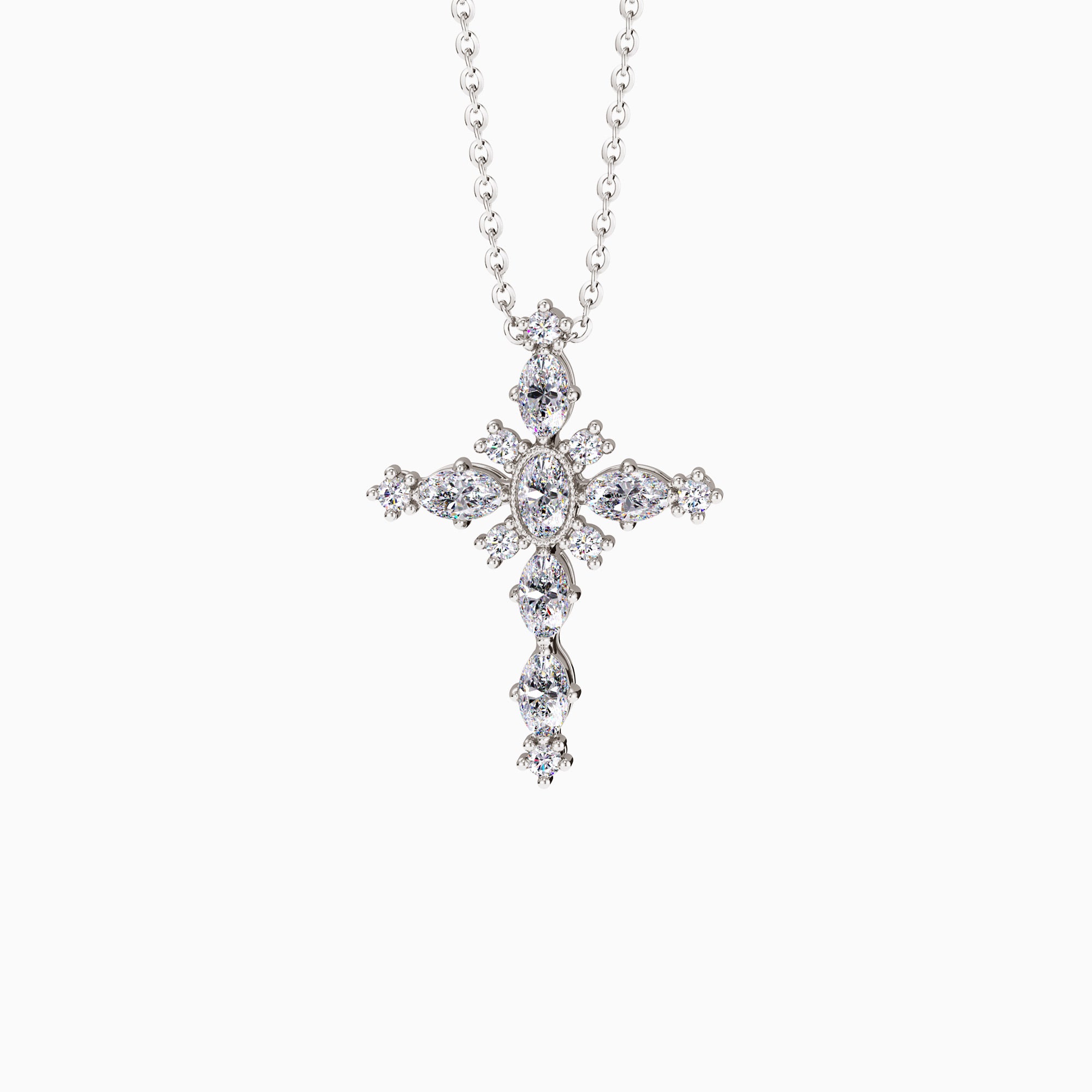 Byzantine Cross Amulet Pendant Necklace - vanimy