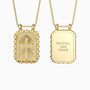 Be Still And Know Cross Pendant Engraved Necklace - vanimy