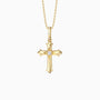 Fleur-de-Lis Ichthys Cross Pendant Necklace - vanimy