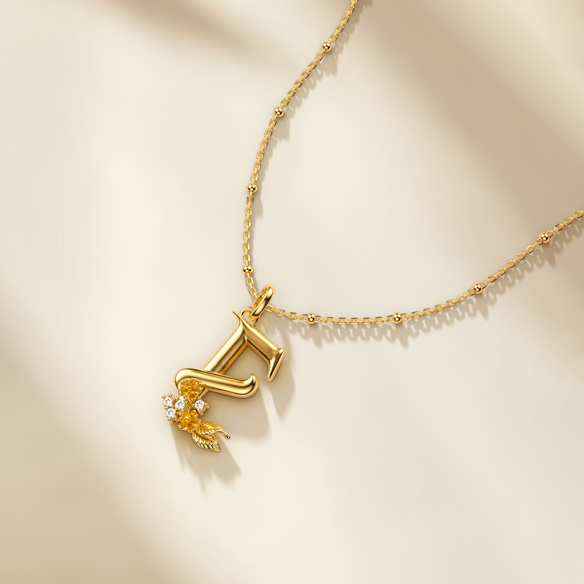 Elder Flower Blossom Letter E Pendant - vanimy