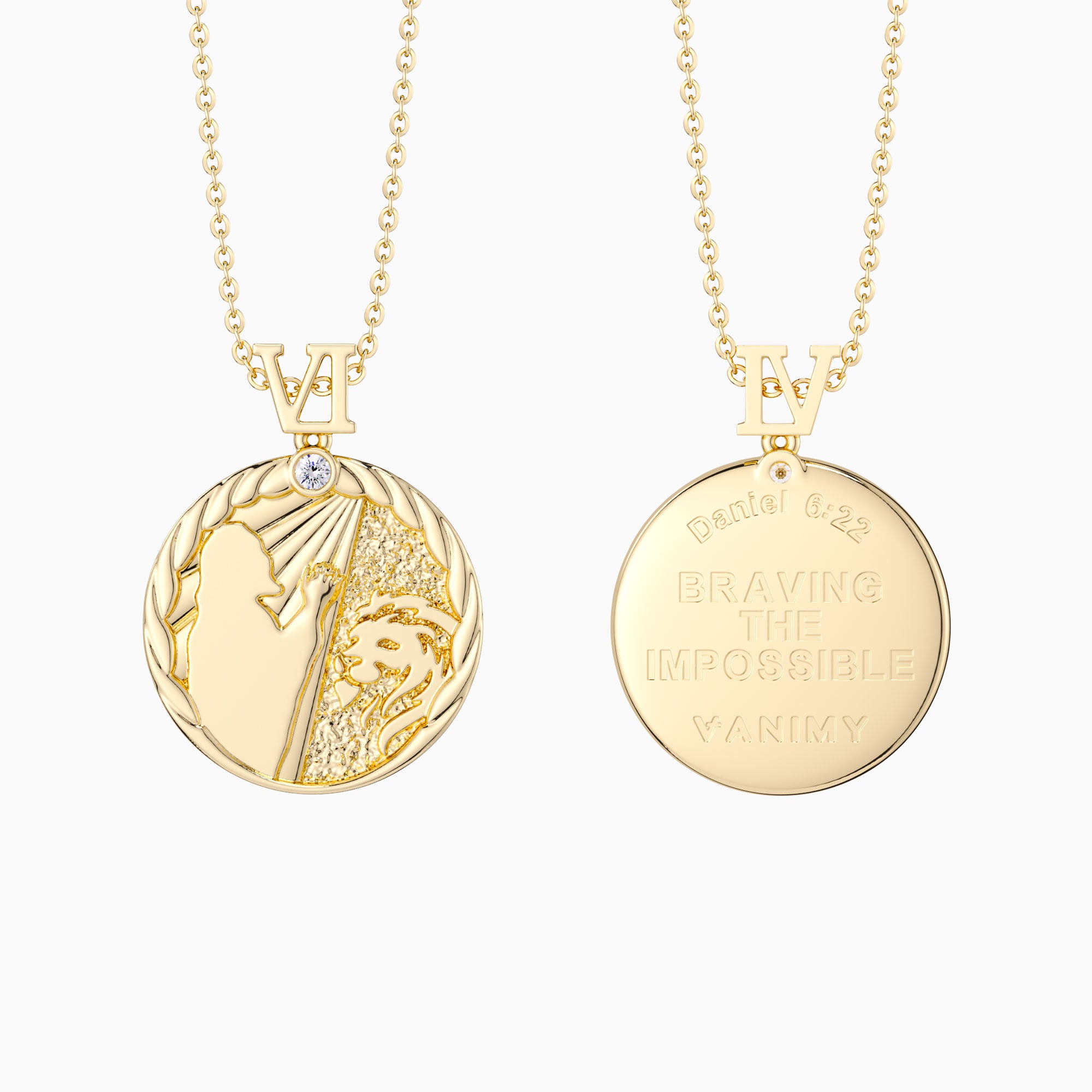 Promised Land Lion's Den Faith Triumph Pendant Necklace - vanimy