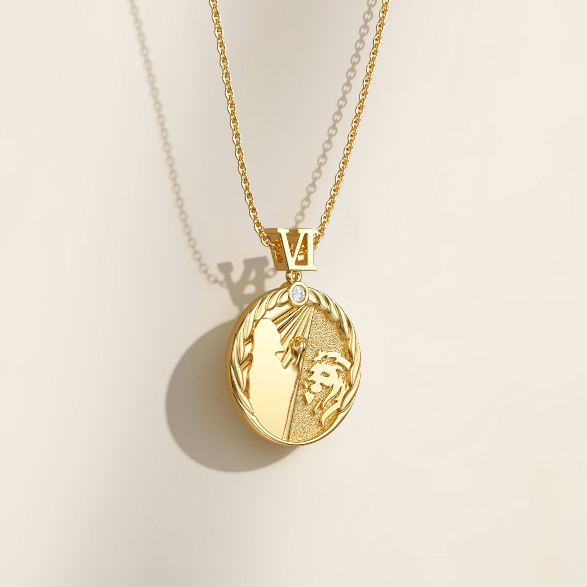 Promised Land Lion's Den Faith Triumph Pendant Necklace - vanimy