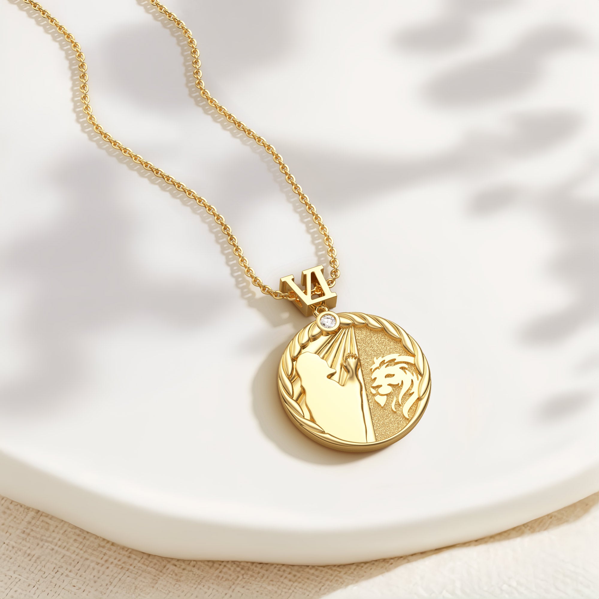 Promised Land Lion's Den Faith Triumph Pendant Necklace - vanimy