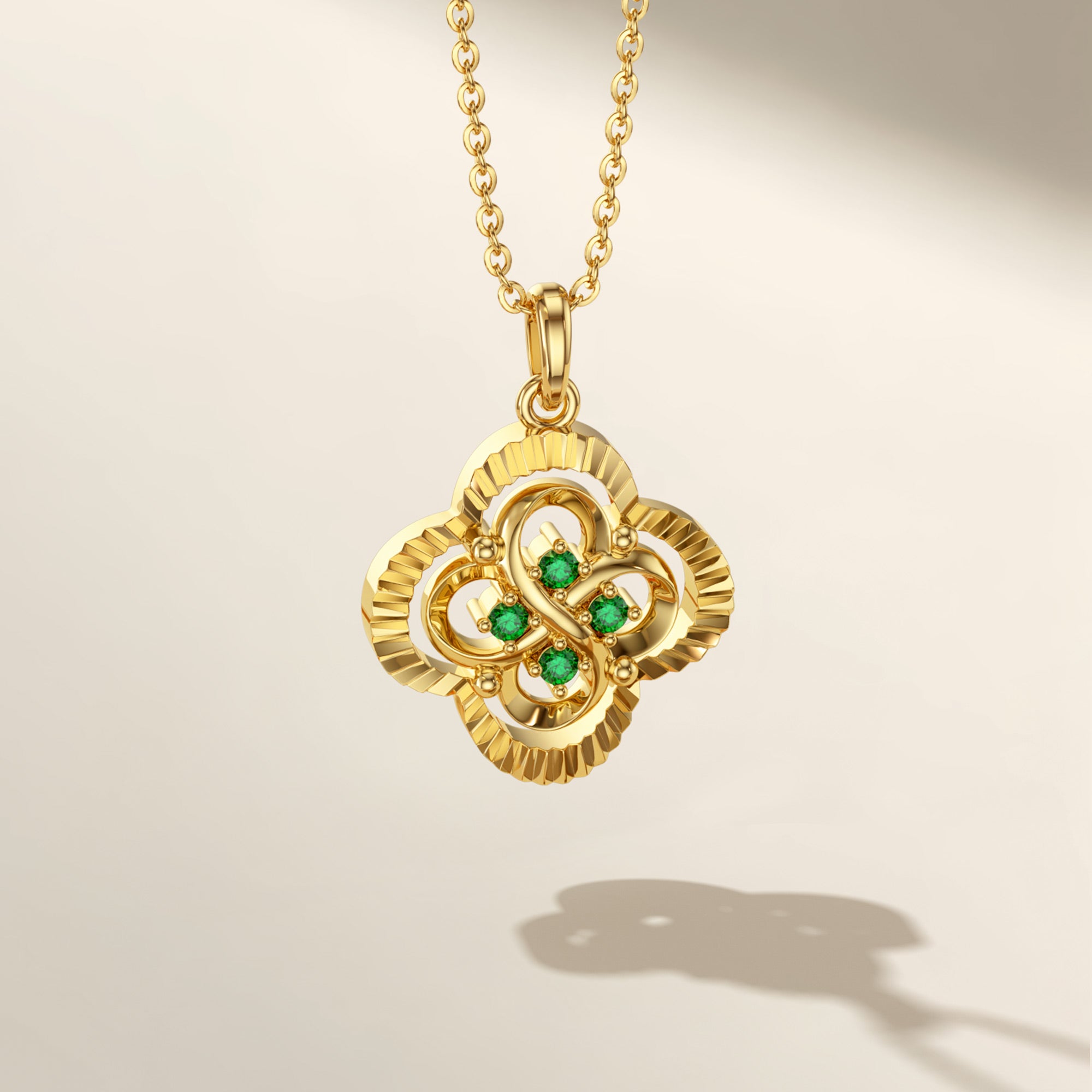 Infinite Clover Charm Pendant Necklace - vanimy