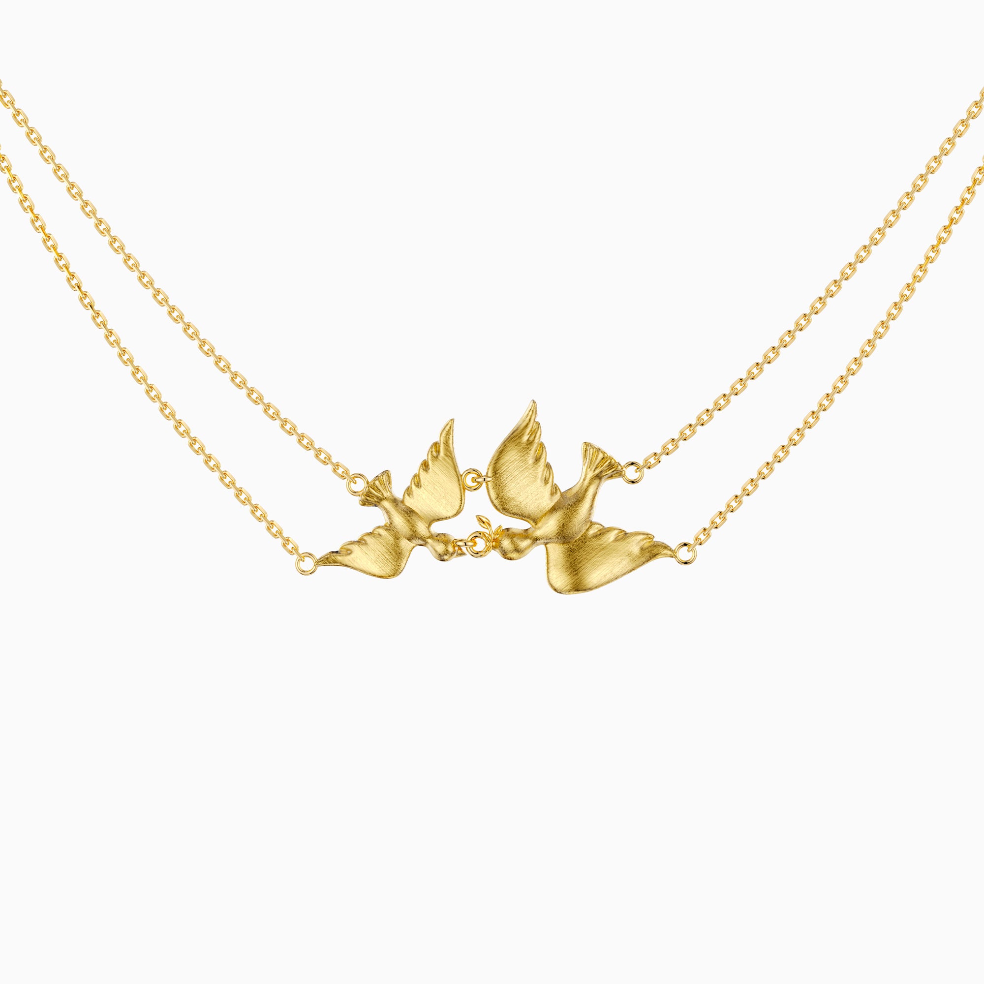 Dove Double Chain Necklace - vanimy