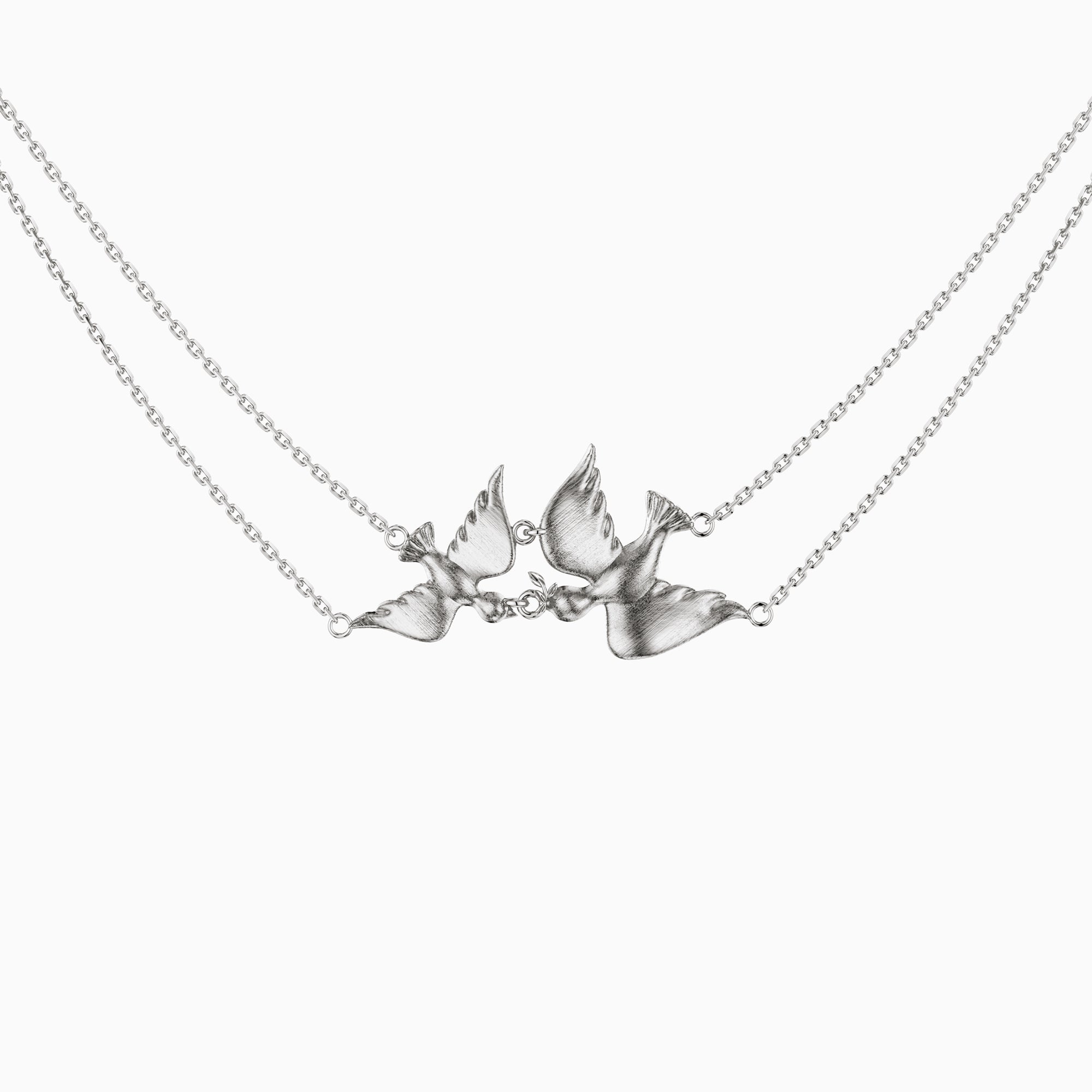 Dove Double Chain Necklace - vanimy