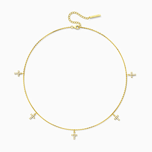 Five Cross Station Necklace