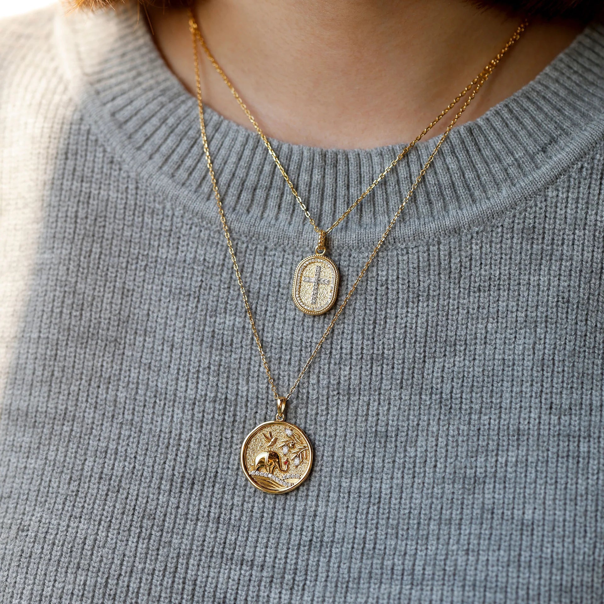 Promised Land III:Seven Days of Creation Medallion Necklace