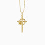 Crown of Thorns Lily Cross Pendant Necklace