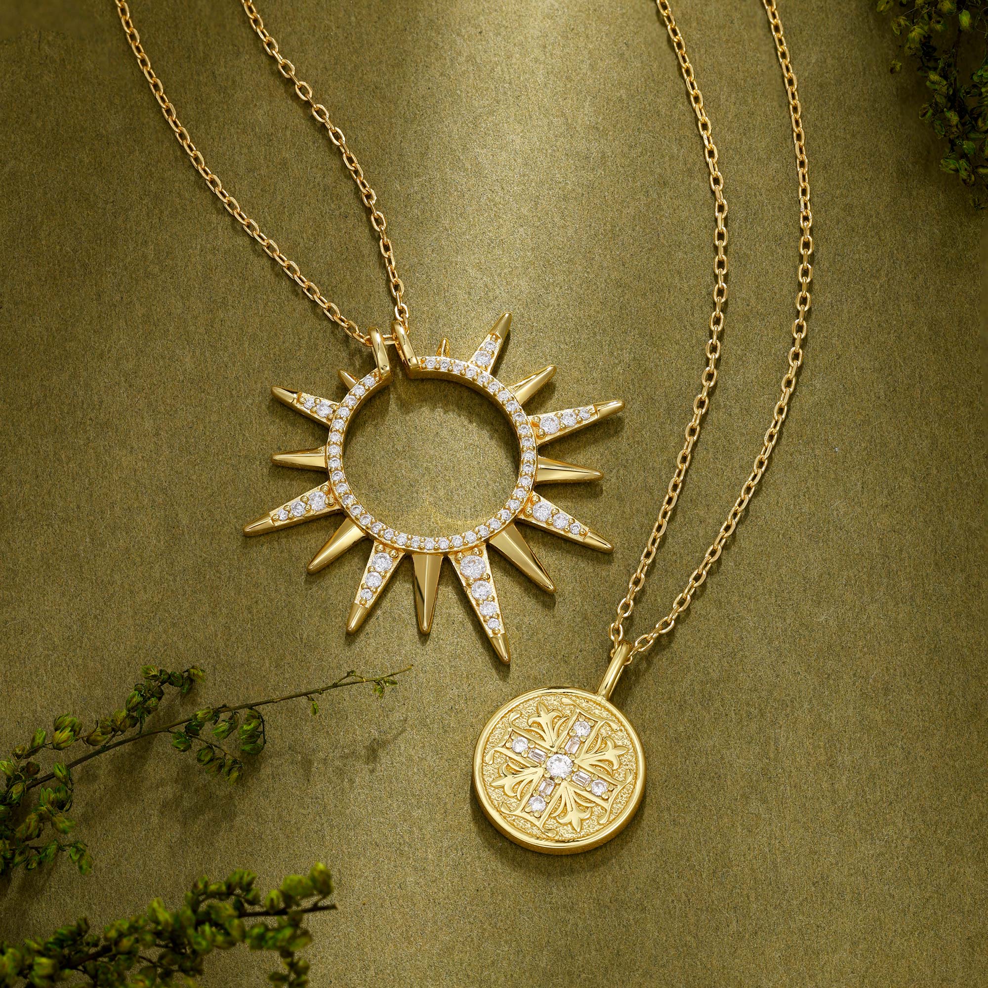 Byzantine Cross Medallion Necklace