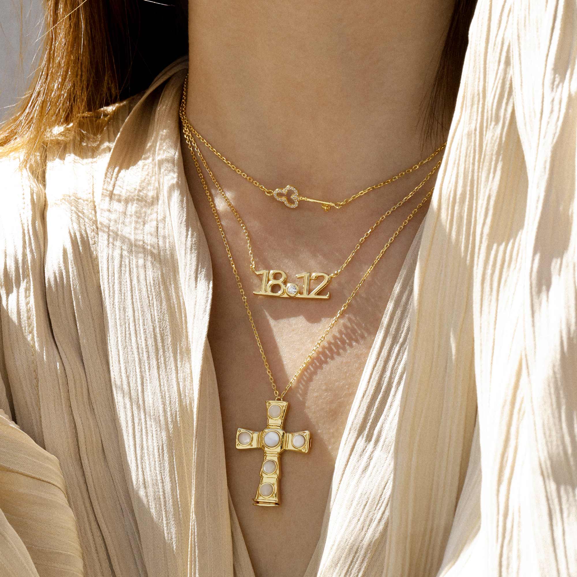 Anastasia Personalized Hidden Message Cross Necklace
