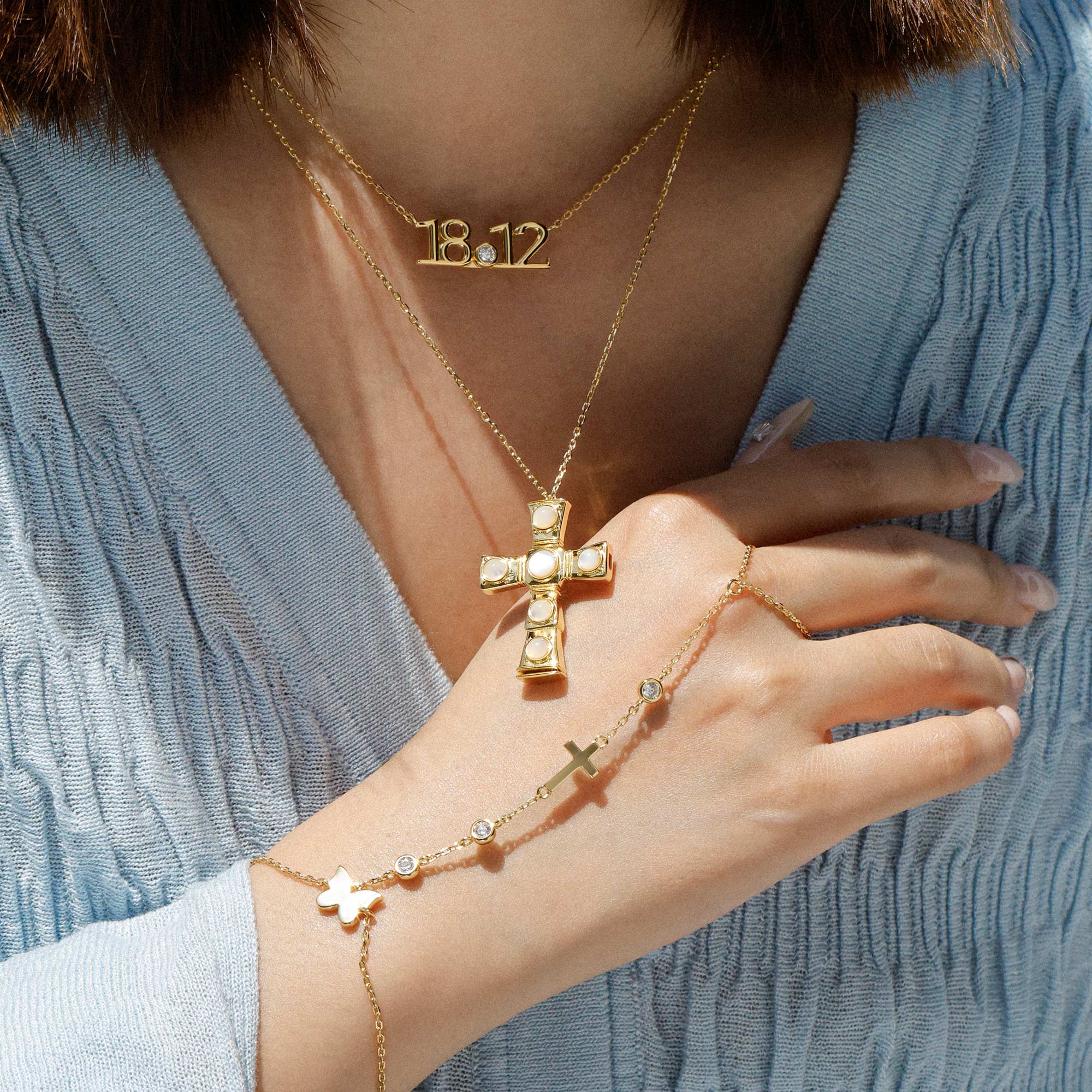 Anastasia Personalized Hidden Message Cross Necklace