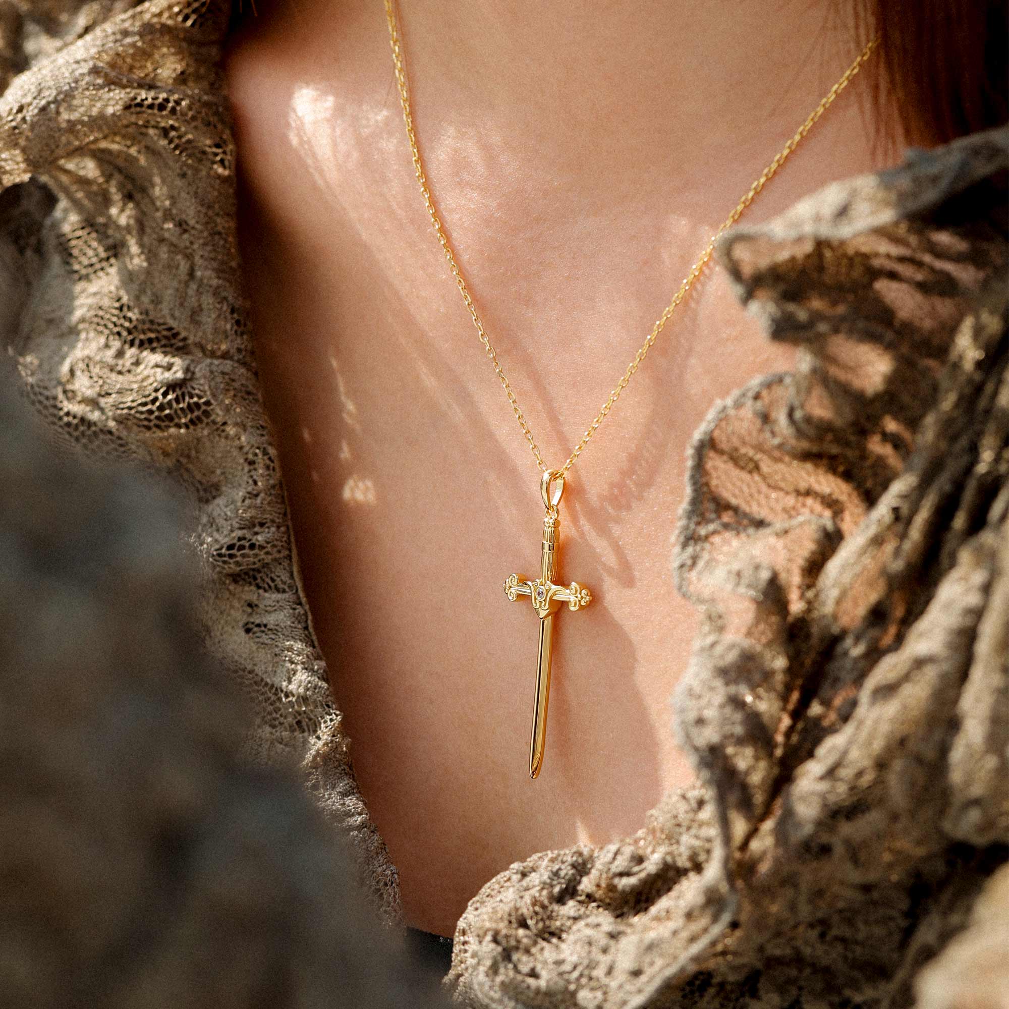 Verity Sword Cross Pendant Necklace – vanimy