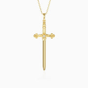 Verity Sword Cross Pendant Necklace