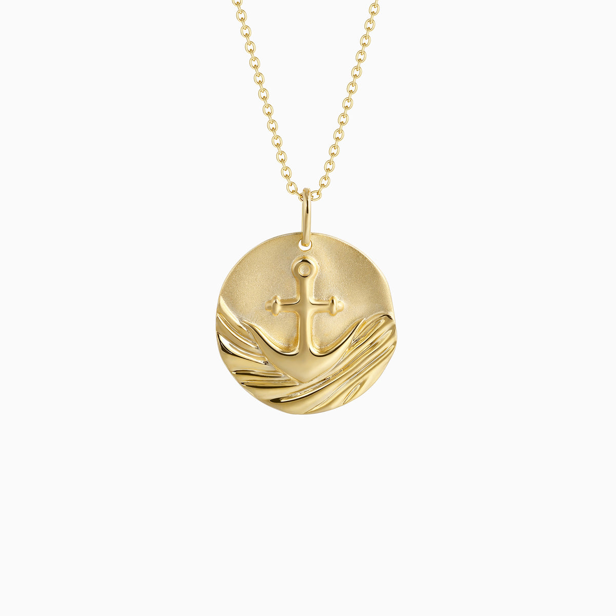 Gold Vermeil Anchor of Hope Cross Medallion Necklace – vanimy