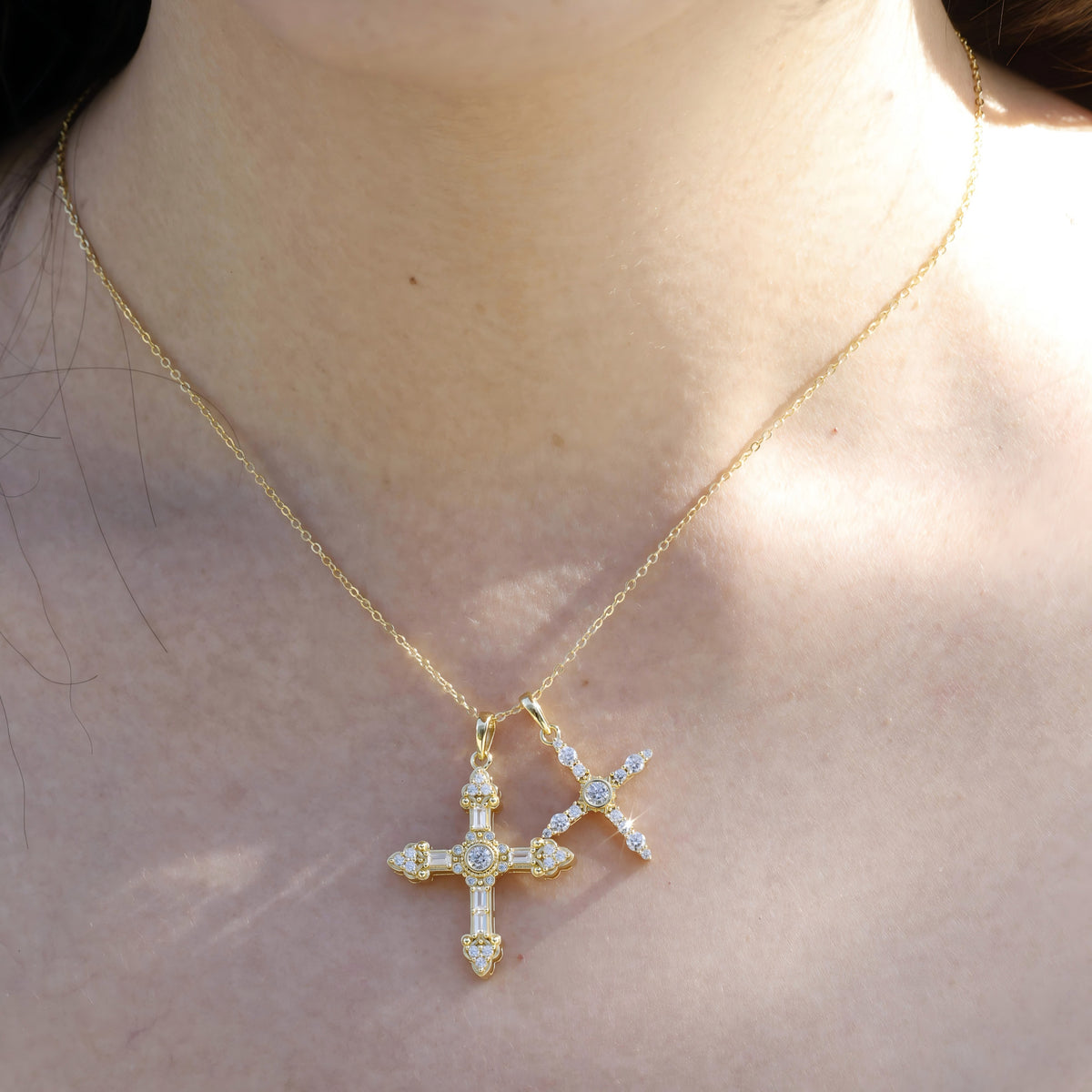 Radiant Grace Cross Necklace