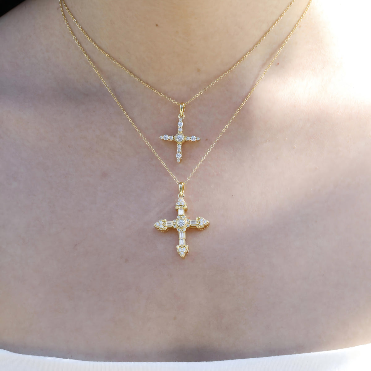 Radiant Grace Cross Necklace