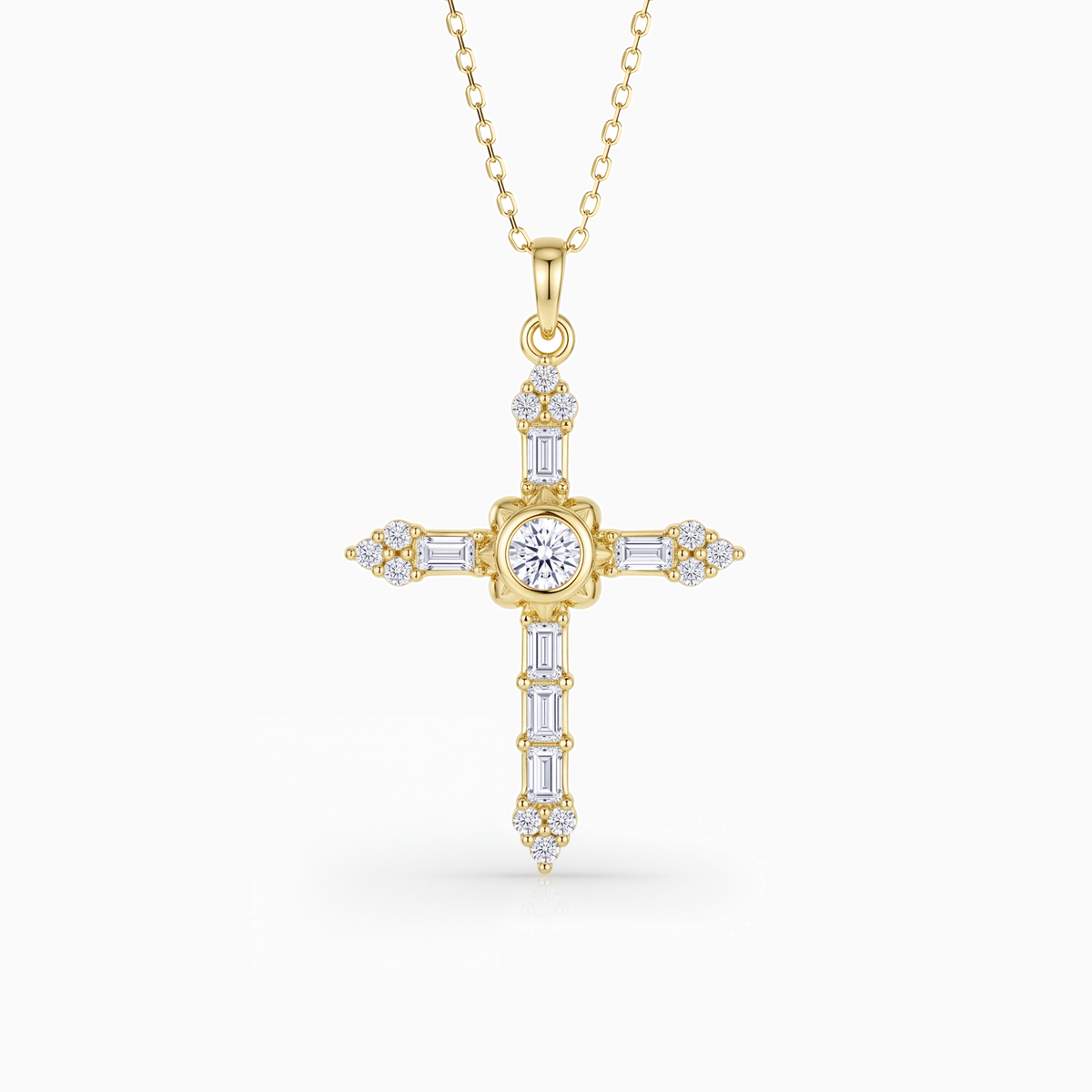 Sunburst Cross Necklace