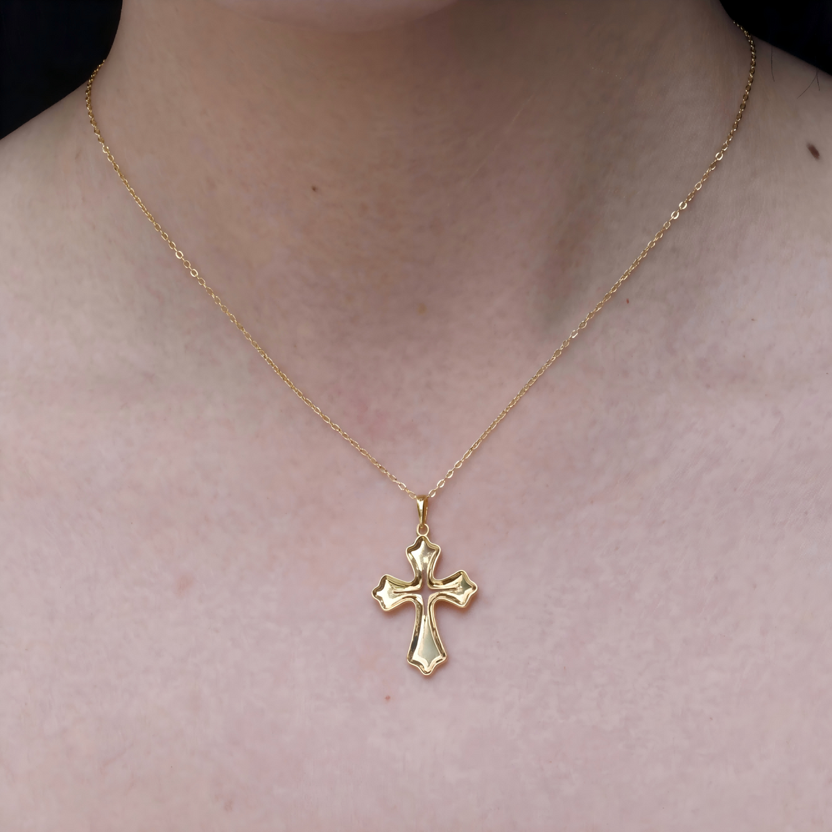 Selah Lily Cross Necklace