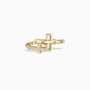 Double Hollow Cross And Infinity Ring - vanimy