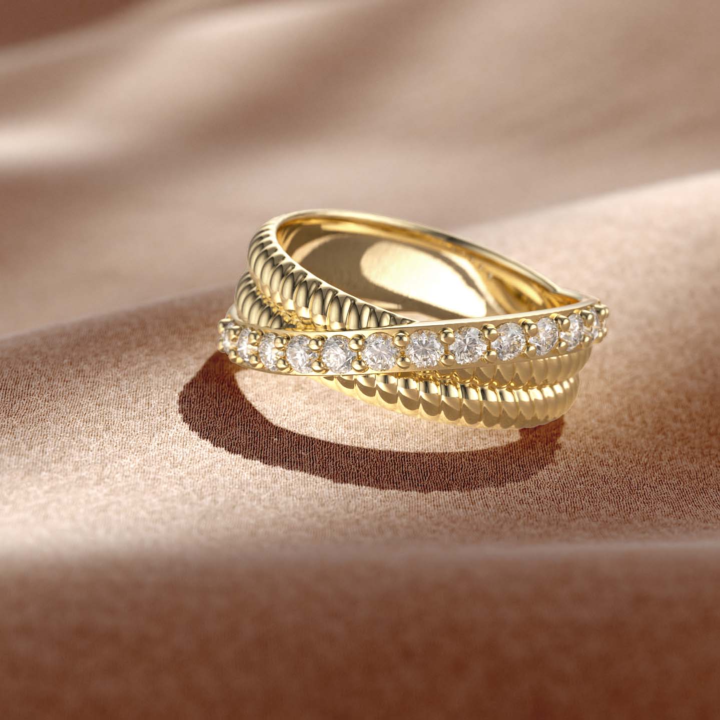 Sterling Silver Double Band Knot Ring - vanimy