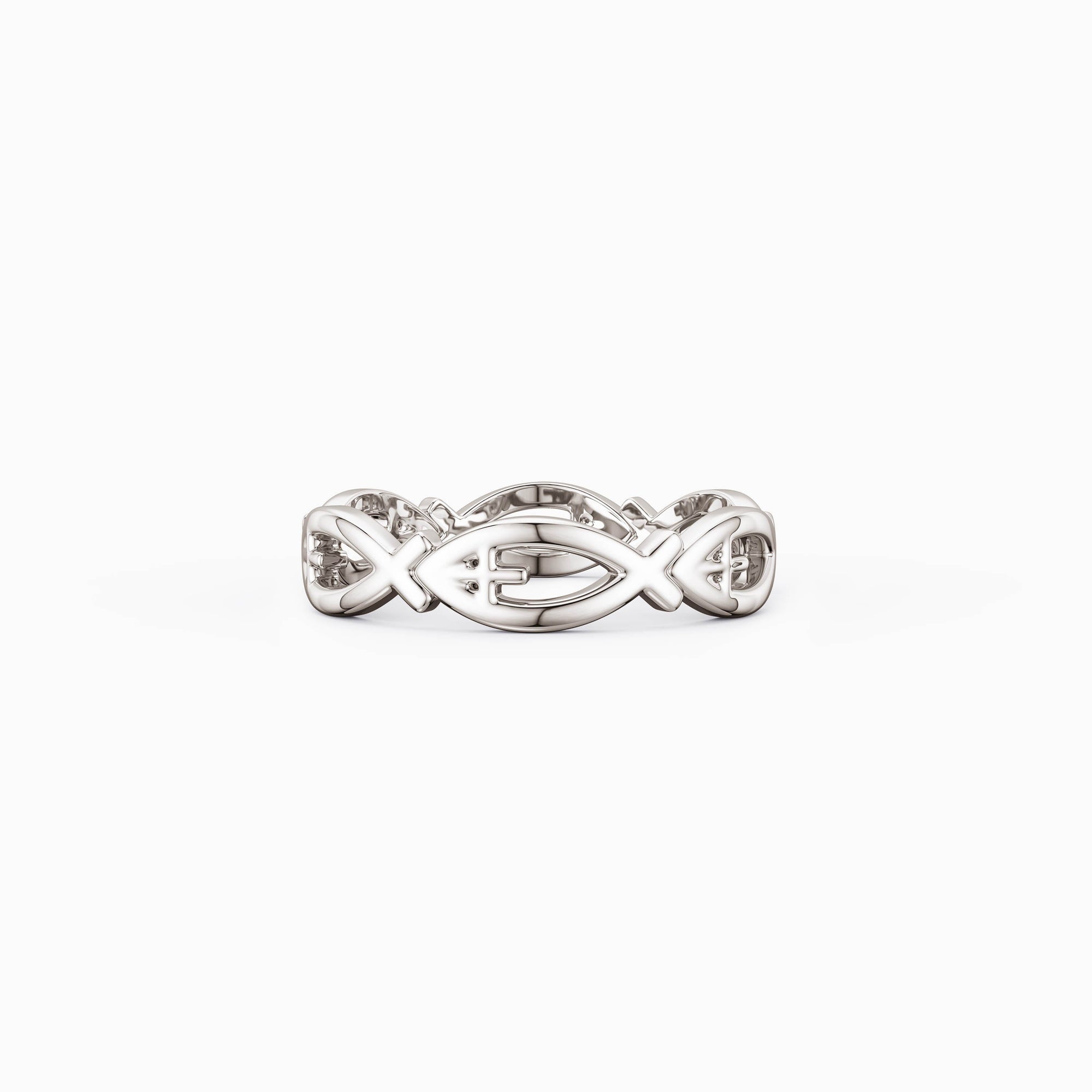 Jesus Fish Eternity Ring - vanimy