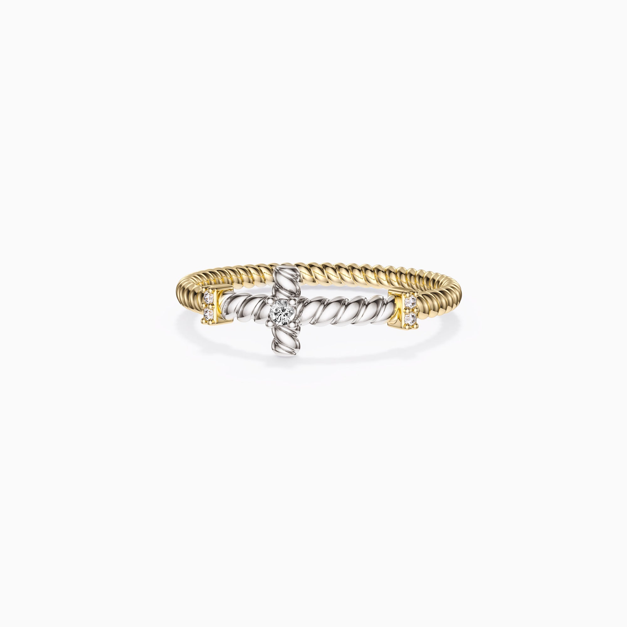 Rope Cross Stack Ring - vanimy