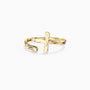 Liquid Open Cross Ring - vanimy