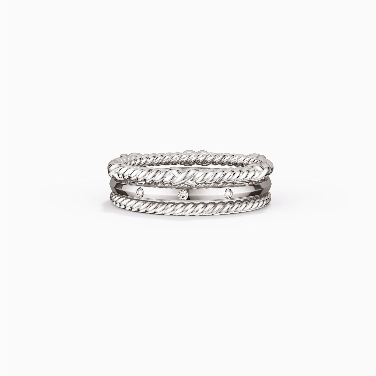 Sundance Stackable Rings Set Three-Loop Stackable Knot Ring Set | Faith-Inspired Christian Jewelry ...